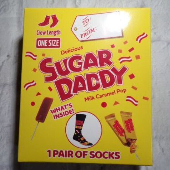 Sockopath Sugar Daddy Unisex Adults Crew Length Socks In Box NEW - Picture 1 of 3